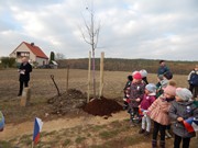 100.výročí vzniku Československé republiky - výsadba stromů Alej republiky na Vlkavě